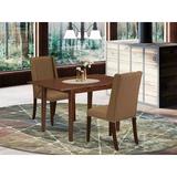 Red Barrel Studio® Abraheem Butterfly Leaf Rubberwood Solid Wood Dining Set Wood/Upholstered Chairs in Brown, Size 30.0 H in | Wayfair