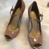 Coach Shoes | Coach Peep Toe Mary Jane Heels | Color: Cream | Size: 7.5