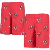 Youth Columbia Red Georgia Bulldogs Backcast Printed Omni-Shade Shorts