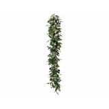 DarbyCreekTrading Seeded Silver Dollar & Needleleaf Eucalyptus Front Door Garland Or Table Runner - 5Ft in Green, Size 8.0 H x 20.0 W x 8.0 D in