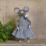 Gracie Oaks Girl Mouse Hanging Figurine Ornament Fabric in Gray, Size 4.0 H x 3.25 W x 3.25 D in | Wayfair 003FCDCAA7F741C580DB684FCD494DD9