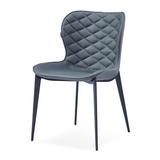 George Oliver Stacia Side Chair Faux Leather/Upholstered in Gray/Black, Size 32.0 H x 21.0 W x 20.0 D in | Wayfair 6C70662EA8D04A53BDB2BF4F543B6C30
