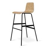 Gus* Modern Lecture Series Bar & Counter Stool Wood/Metal in Brown, Size 39.0 H x 20.0 W x 20.0 D in | Wayfair ECBSLECT-an