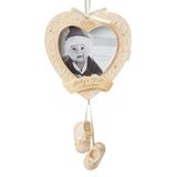 Foundations Ornaments - Beige 'Baby's First Christmas' Heart Ornament