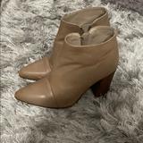 Zara Shoes | Ankle Heeled Boots | Color: Cream | Size: 6