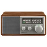 Sangean AM / FM Analog Wooden Cabinet Radio Walnut-Silver SG-116