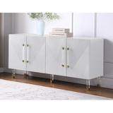 Everly Quinn Wanneroo 65" Wide Sideboard Wood in White, Size 31.25 H x 65.0 W x 18.0 D in | Wayfair F896565EEF464077BA6A9330C690EA87