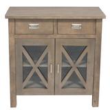 Rosalind Wheeler Anchoretta 2 Door Accent Cabinet Wood in Brown/Gray, Size 31.0 H x 31.0 W x 16.0 D in | Wayfair 0A1DE6E79F384C1A8DAFFBD71622828E