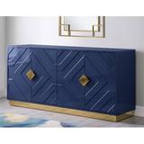 Everly Quinn Warburton 65" Wide Sideboard Wood in Blue, Size 31.25 H x 65.0 W x 18.0 D in | Wayfair 39625A1A7D164E80AD154055BDB0ABCD