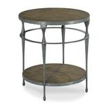 Woodbridge Furniture Monte Rio End Table w/ Storage Wood/Aluminum in Black/Brown/Gray, Size 26.5 H x 24.0 W x 24.0 D in | Wayfair 1288-15
