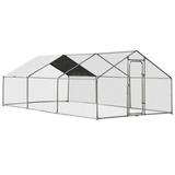 Costway Large Walk in Shade Cage Chicken Coop with Roof Cover-20'