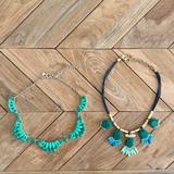 J. Crew Jewelry | J.Crew Statement Necklace - Set Of 2 | Color: Blue/Green | Size: Os