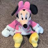 Disney Holiday | Minnie Mouse Plush In Snowman Fleece | Color: Black/Pink | Size: See Pictures