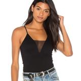 Free People Tops | Free People Intimately Black Ribbed V-Neck Cami | Color: Black | Size: Xss