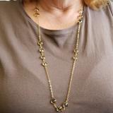 J. Crew Jewelry | J. Crew Smoky Crystal Necklace | Color: Gold/Tan | Size: 30inches