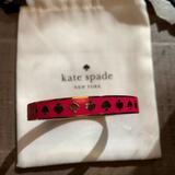 Kate Spade Jewelry | Kate Spade Gold Plated Bangle Pink & Gold Spades | Color: Gold/Pink | Size: Os