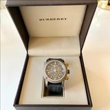 Burberry Accessories | Burberry Mens Sport Chronograph Quartz 44mm Watch | Color: Gray/Yellow | Size: 44mm