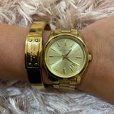 Michael Kors Accessories | Michael Kors Women's Mk5160 3 Hand Runway Watch | Color: Gold | Size: Os