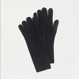 J. Crew Accessories | J. Crew Ribbed Texting Gloves In Supersoft Yarn | Color: Black | Size: Os