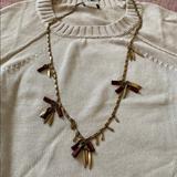 J. Crew Jewelry | J.Crew Stud Wooden Block Necklace | Color: Brown | Size: Os