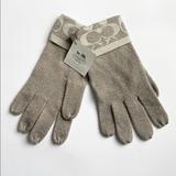Coach Accessories | Coach Womans Sparkly Silver Gray Gloves | Color: Gray/Silver | Size: Os