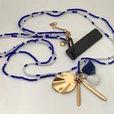 J. Crew Jewelry | J. Crew Necklaces Gold Plated Beaded Blue White | Color: Blue/Gold | Size: Os
