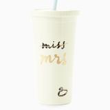 Kate Spade Other | Kate Spade Miss Mrs Bride Drink Insulated Tumbler | Color: Cream/White | Size: Os