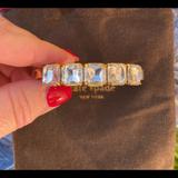 Kate Spade Jewelry | Kate Spade Ny Squared Away Hinge Bangle Clear Nwot | Color: Gold | Size: Os