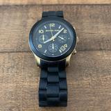 Michael Kors Accessories | Michael Kors Black Catwalk Quartz Watch | Color: Black/Gold | Size: Os