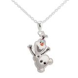 Disney Accessories | Frozen Olaf Girls Necklace | Color: Silver/White | Size: Osg