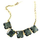 J. Crew Jewelry | J Crew.5 Giant Black Emerald Cut Gemstones | Color: Black/Gold | Size: Os