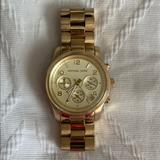 Michael Kors Accessories | Michael Kors Runway Chronograph Gold Watch | Color: Gold | Size: Os