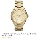 Michael Kors Accessories | Michael Kors Slim Runway Gold Watch | Color: Gold | Size: 2-3 Links Taken Out