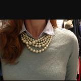 J. Crew Jewelry | J. Crew Faux Pearl Twisted Necklace | Color: Gold/White | Size: Os