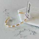 Madewell Jewelry | Madewell Enamel Bead Cuff Bracelet | Color: Gold | Size: Os