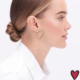 J. Crew Jewelry | J. Crew Antique Gold Heart Hoop Earrings | Color: Gold | Size: Os