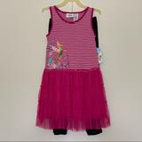 Disney Matching Sets | Disney Tinker Bell 2-Piece Set Ruffle Skirt | Color: Black/Pink | Size: Mg