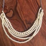 J. Crew Jewelry | J.Crew Pearl Necklace | Color: Silver/White | Size: Os