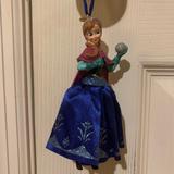 Disney Holiday | Disney Anna Frozen Fabric Dress Snowman Ornament | Color: Blue/Purple | Size: Os