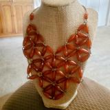 Anthropologie Jewelry | Anthropologie Statement Necklace | Color: Brown/Orange | Size: Os