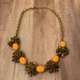 J. Crew Jewelry | J. Crew Statement Necklace | Color: Gold/Orange | Size: Os