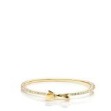 Kate Spade Jewelry | Kate Spade Love Notes Mini Bow Gold Pave Bracelet | Color: Gold | Size: Os