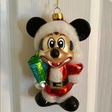 Disney Holiday | - Santa Mickey Mouse Ornament | Color: Black/Red | Size: Os