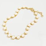 J. Crew Jewelry | New J.Crew Gumdrop Stone Necklace, Pearl Necklace | Color: Cream/Gold | Size: 16-18