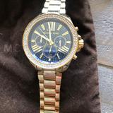 Michael Kors Jewelry | Michael Kors Chronograph Watch | Color: Blue/Gold | Size: Regular