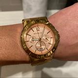 Michael Kors Jewelry | Michael Kors Women's Runway Rose Gold-Tone Watch | Color: Gold | Size: 42 Mm Diameter