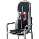 Sharper Image Massager Smartsense Shiatsu Realtouch Chair Pad With Heat, Grey