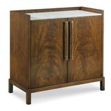 Woodbridge Furniture Ridge Bar Cabinet Wood/Marble in Brown/Gray/Red, Size 37.5 H x 19.0 D in | Wayfair 3128-43