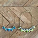 J. Crew Jewelry | J.Crew Statement Necklace - Set Of 2 | Color: Blue/Green | Size: Os
