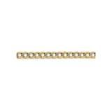 Belk & Co Mens 14K Yellow Gold 4.3 Millimeter Semi Solid Pavé Curb Chain Bracelet, 7 In